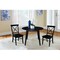 International Concepts 42 in. Solid Wood Round Dual Drop Leaf Dining Table with 2 Chairs in Black K46-42DL-C613-2 - alternate 5
